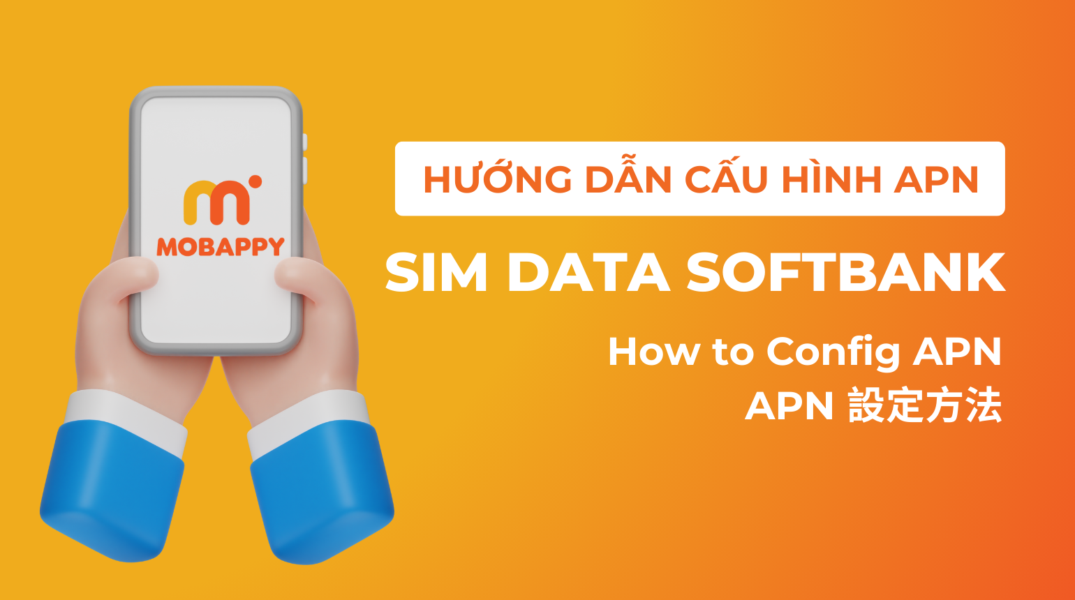 Hướng dẫn cài đặt cấu hình cho SIM DATA SOFTBANK - How to Config APN