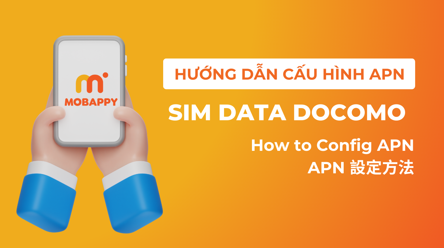 Hướng dẫn cài đặt cấu hình SIM DATA DOCOMO - How to Config APN