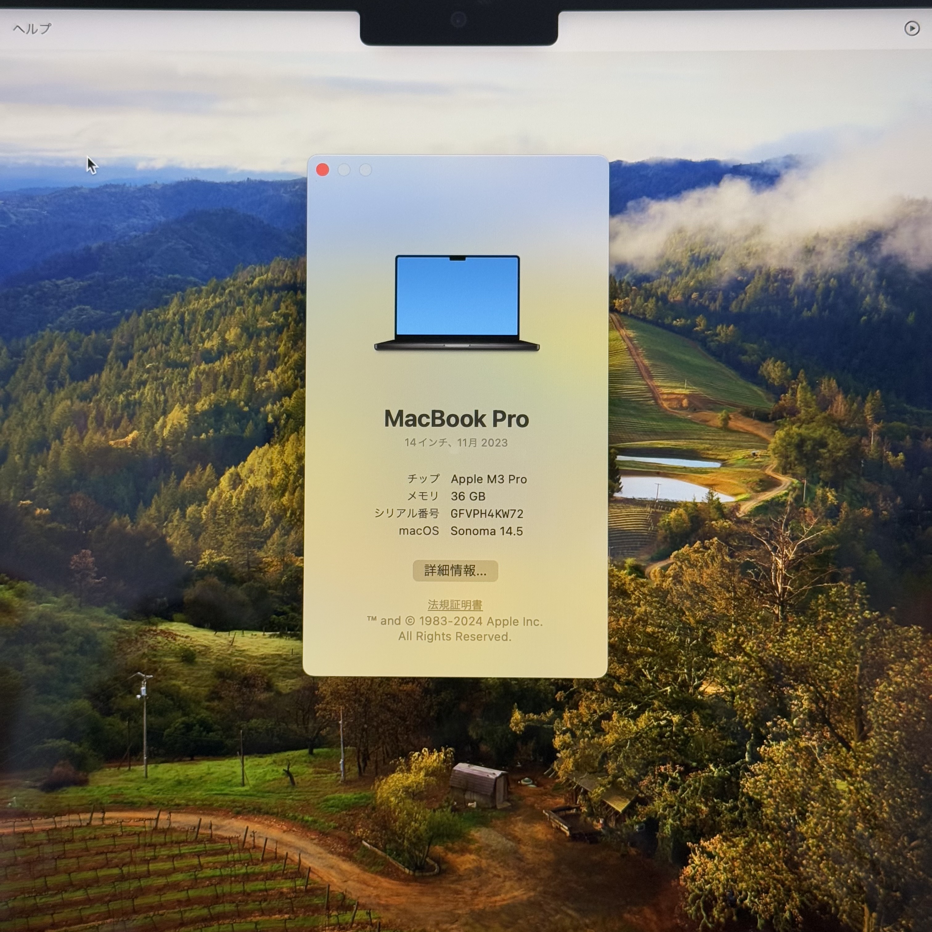 MacBook Pro 14-inch 2023 M3 Pro RAM 36GB/SSD 2TB MacBook Pro 14-inch 2023 M3 Pro RAM 36GB/SSD 2TB