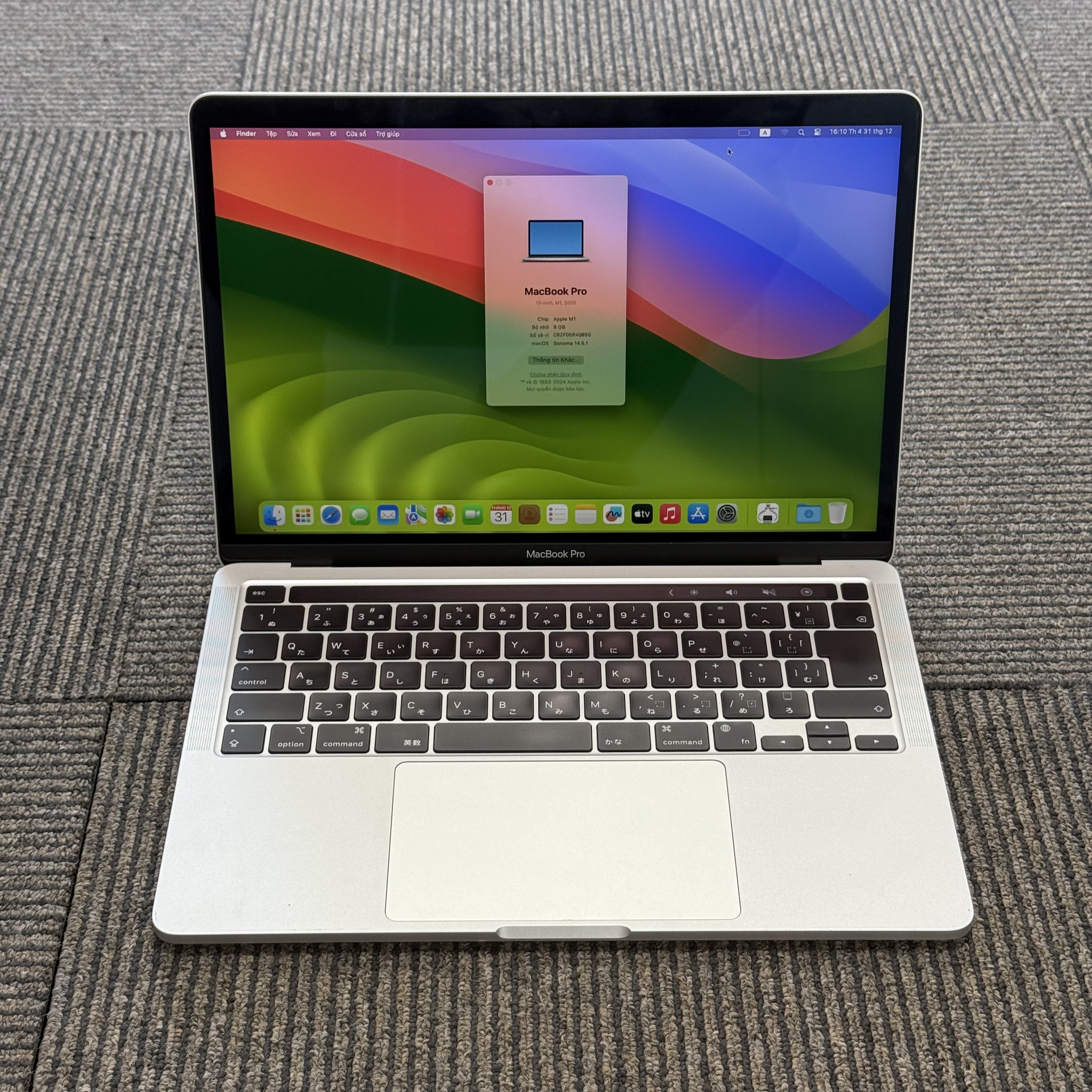 Macbook Pro 13-inch Silver 2020 Apple M1/RAM 8GB/SSD 256GB Macbook Pro 13-inch Silver 2020 Apple M1/RAM 8GB/SSD 256GB