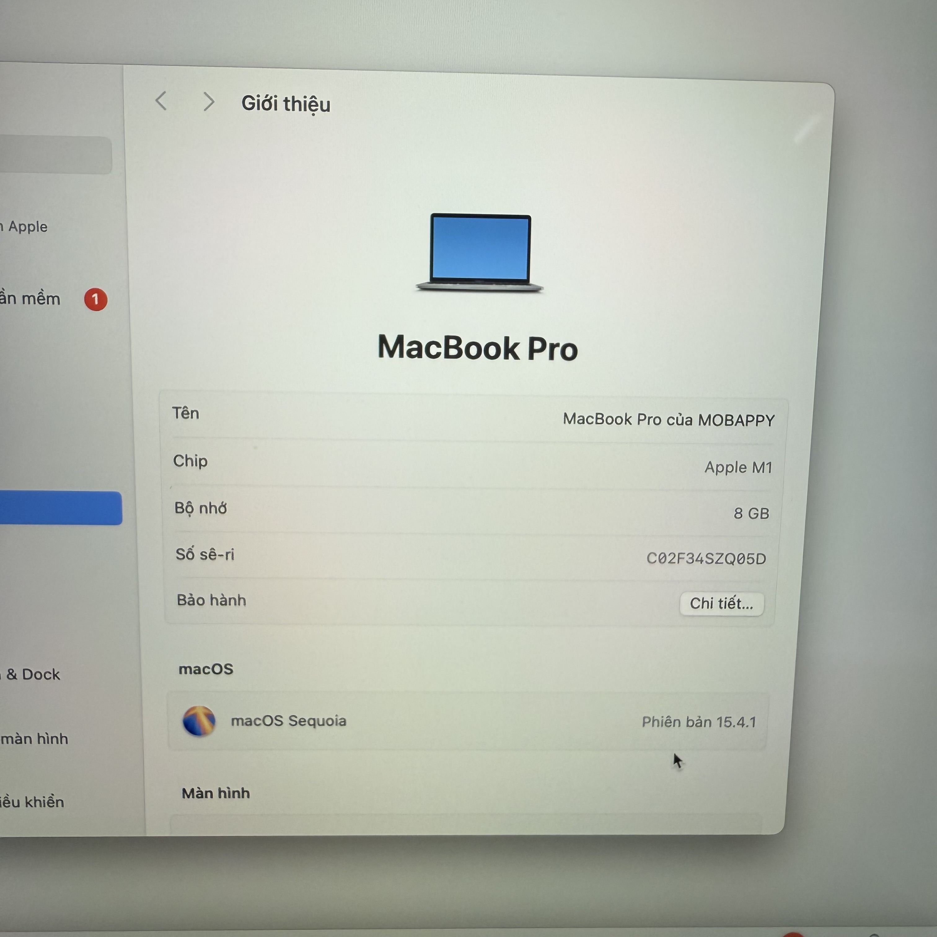 Macbook Pro 13-inch Silver 2020 Apple M1/RAM 8GB/SSD 256GB Macbook Pro 13-inch Silver 2020 Apple M1/RAM 8GB/SSD 256GB